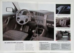 1997 Volkswagen VW Golf Swiss Line Sales Brochure - French Text for Swiss Market