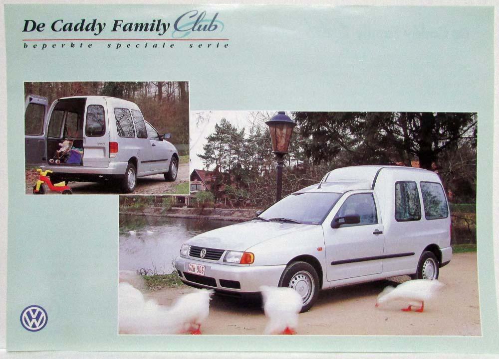 1998 Volkswagen VW De Caddy Family Club Sales Sheet - Dutch Text