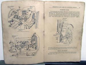 1922 National Sextet Series BB Operation Care Owners Manual Parts List