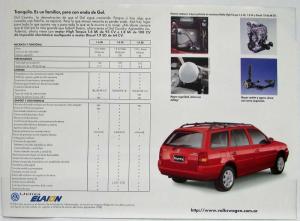 1999 Volkswagen VW Gol Country Sales Sheet - Spanish Text