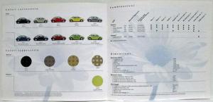 1999 Volkswagen VW La New Beetle Sales Brochure - Italian Text