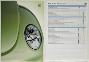 1999 Volkswagen VW New Beetle Sales Brochure - French Text