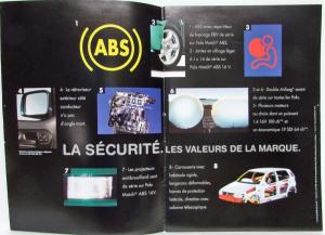 1999 Volkswagen VW Polo Match Sales Brochure - French Text