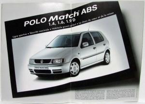 1999 Volkswagen VW Polo Match Sales Brochure - French Text
