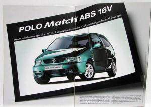 1999 Volkswagen VW Polo Match Sales Brochure - French Text