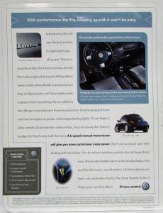 2001 Volkswagen VW New Beetle Turbo S Sales Sheet