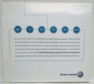 2002-2003 Volkswagen VW Sales Folder/Poster - New Beetle GTI Passat Golf Jetta