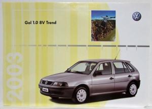 2003 Volkswagen VW Gol 1.0 8V Trend Spec Sheet - Portuguese Text