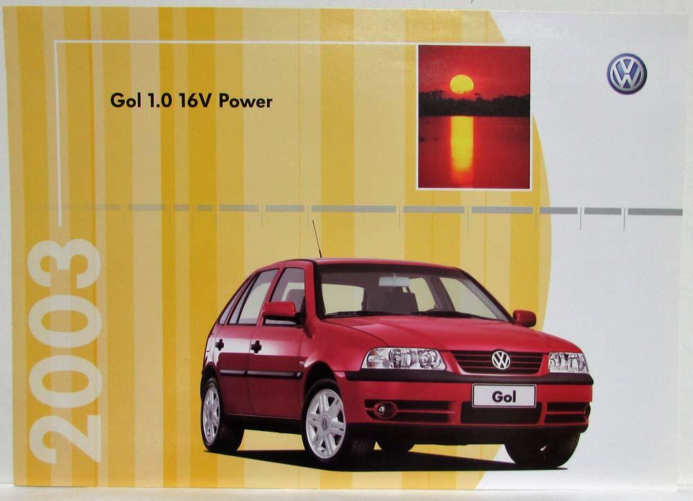2003 Volkswagen VW Gol 1.0 16V Power Spec Sheet - Portuguese Text