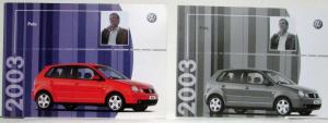 2003 Volkswagen VW Polo Sales Brochure w/ Equipment/Specs Folder Portuguese Text