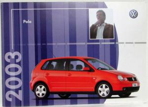 2003 Volkswagen VW Polo Sales Brochure w/ Equipment/Specs Folder Portuguese Text