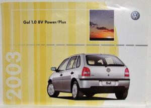 2003 Volkswagen VW Gol 1.0 8V Power/Plus Spec Sheet - Portuguese Text