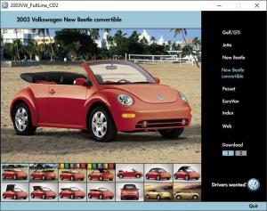 2003 Volkswagen VW Full Line Media Press Kit