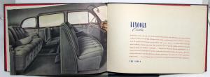 1941 Lincoln V-12 Custom Sedan Limo Prestige Hardbound Sales Brochure Original