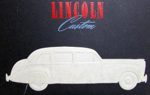 1941 Lincoln V-12 Custom Sedan Limo Prestige Hardbound Sales Brochure Original
