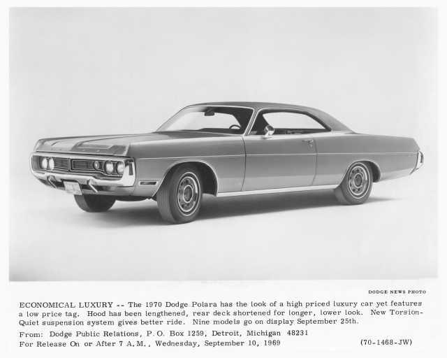 1970 Dodge Polara Press Photo 0262