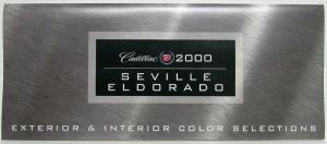 2000 Cadillac Exterior Colors Paint Chips & Interior Colors Sales Brochure