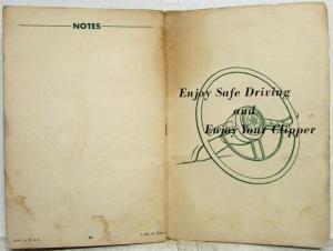 1954 Packard Clipper Owners Manual