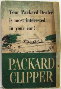 1954 Packard Clipper Owners Manual