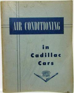 1953 Cadillac Air Conditioning Service Shop Manual - A/C