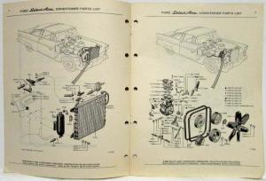 1955 Ford SelectAire Air Conditioner Parts List Supplement - A/C