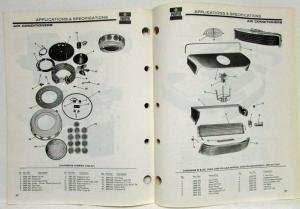1967-1971 Chrysler Parts Air Conditioners Application & Specifications - A/C