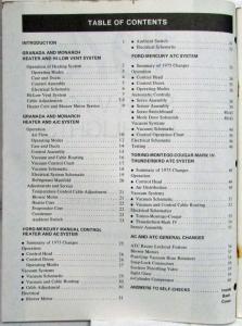1975 Ford-Mercury Automatic Temperature Control System Training Handbook - HVAC
