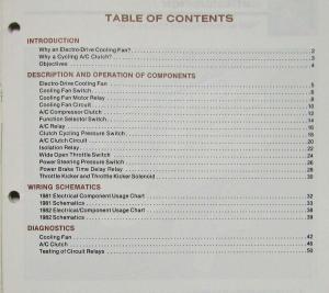 1981-1982 Ford-Mercury A/C Clutch & Cooling Fan Operation & Diagnosis Book