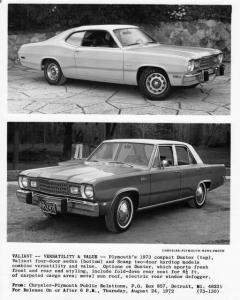 1973 Plymouth Duster and Valiant Press Photo 0121
