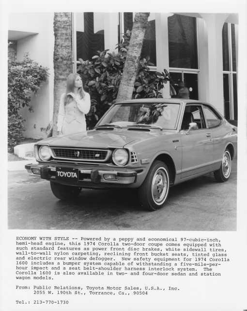 1974 Toyota Corolla Press Photo 0046