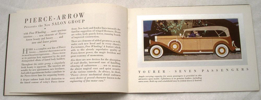 1931 Pierce Arrow Salon Group Motor Car Color Sales ...