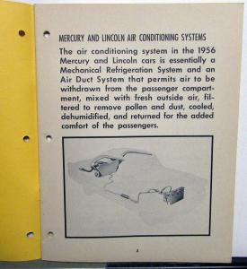 1956 Lincoln Mercury Service Training Air Conditioning Troubleshooting A/C No 3
