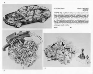 1994 Saab 900 Car Engine and Gearbox Cut-Away Illustration Press Photo 0056