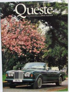 1988 Queste Magazine - Issue Eleven - Rolls-Royce & Bentley Owners Supporters