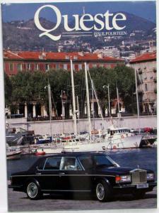 1989 Queste Magazine - Issue Fourteen - Rolls-Royce & Bentley Owners Supporters