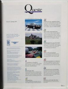 1995 Queste Magazine - Issue 32 Spring - Rolls-Royce & Bentley Owners Supporters