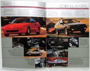 1986 Toyota Cars & Trucks Sales Brochure MR2 4Runner Celica Corolla Camry