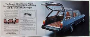 1978 Peugeot 504 Diesel Sales Brochure with Spec Sheet