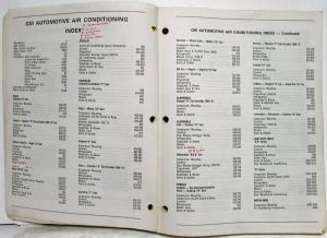 1969-1979 GM Factory Air Conditioning Parts List Book - A/C Chevrolet Oldsmobile