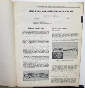 1955 Pontiac V8 Air Conditioning Service Shop Repair Manual - A/C