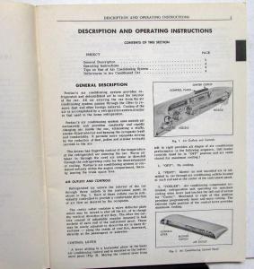 1957 Pontiac V8 Air Conditioning Service Shop Repair Manual - A/C