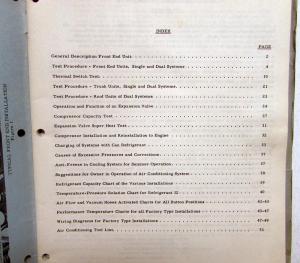 1959 Chrysler Air Conditioning Servicing Instructions Shop Manual - A/C
