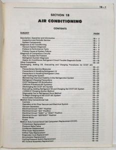 1979 GM Medium & Heavy Duty Truck CCOT Air Conditioning Service Shop Manual A/C