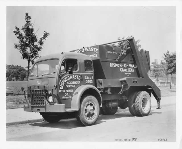 1950s White 3022 PLT Truck Press Photo 0193 - Dispos-O-Waste Scavenger Service