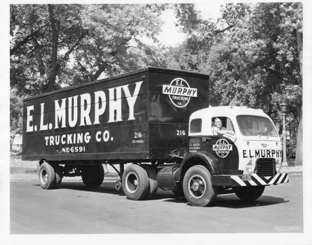 1950s White 3000 Series Truck Press Photo 0197 - EL Murphy Trucking Co St. Paul