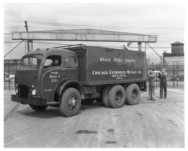 1949 White 3000 Series Truck Press Photo 0199 - Chicago Extruded Metals Co