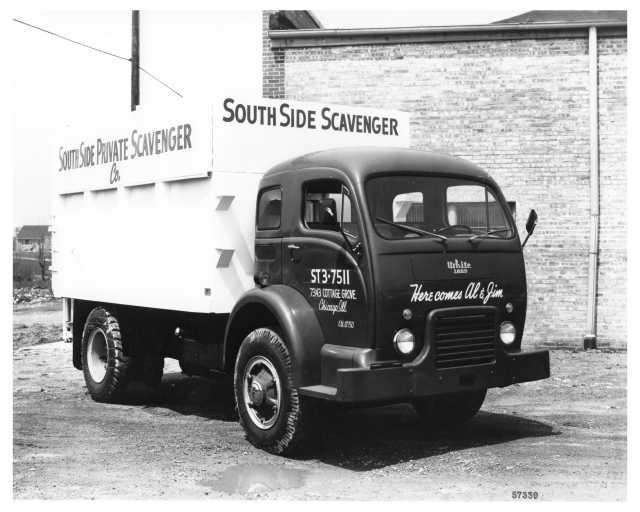 1950s White 3000 Series Truck Press Photo 0211 - SouthSide Scavenger Co