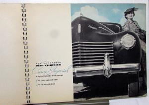 1940 Chrysler Crown Imperial Dealer Prestige 3 Color Sales Brochure Catalog