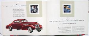 1939 Cadillac Sixty Special & Sixty One Sales Brochure Catalog W/Envelope