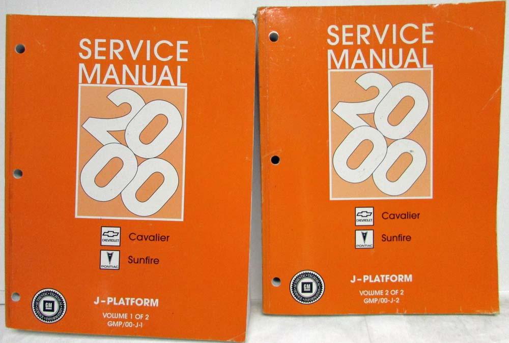 2000 Chevrolet Cavalier Pontiac Sunfire Service Shop Repair Manual Set Vol 1 & 2